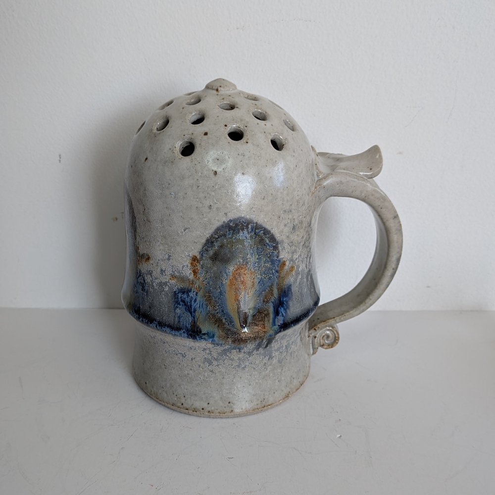 Vintage Studio Pottery Ceramic Parmesan Shaker Cheese Herb Shaker signed SEARLE